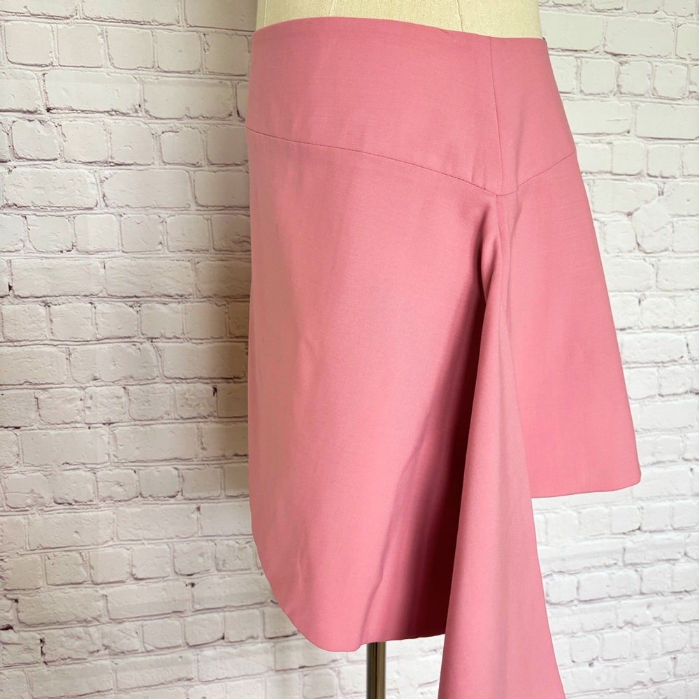 ZARA Dusty Rose Asymmetric Side Draping Mini Skirt—NWT—M - Picture 7 of 14